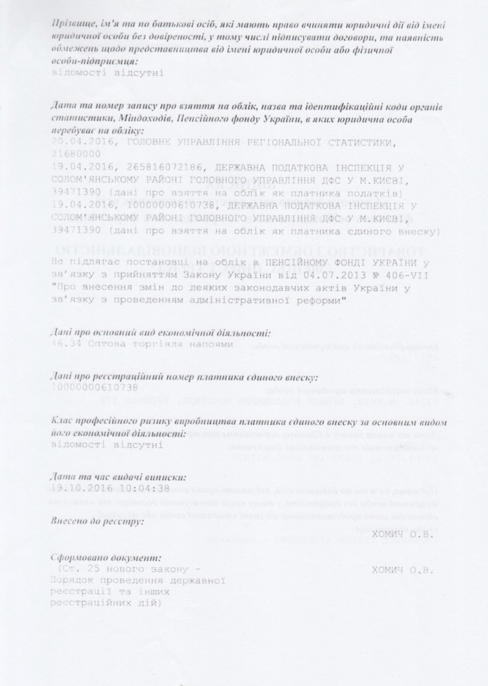 Registry 2nd page in Ukrainian